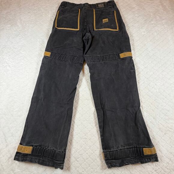 VINTAGE Marithe Francois Girbaud Taped Shuttle Logo Baggy Jeans Y2K Men 34x30 - Picture 4 of 7